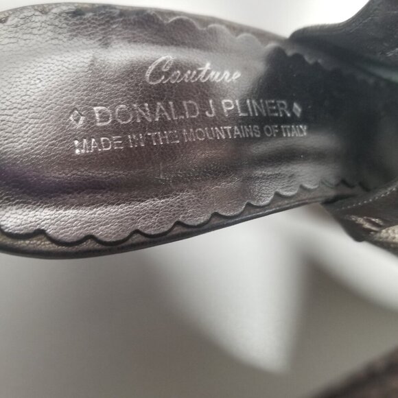 Donale Pliner Women's Brown/Bronze Courture Slingback Kitten Heel Shoes Sz 8M - Picture 9 of 15